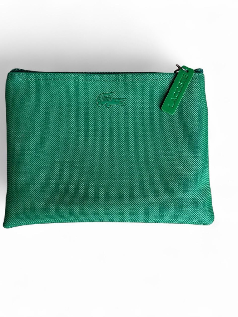 Lacoste Emerald Green Zip Toiletries Bag Pouch